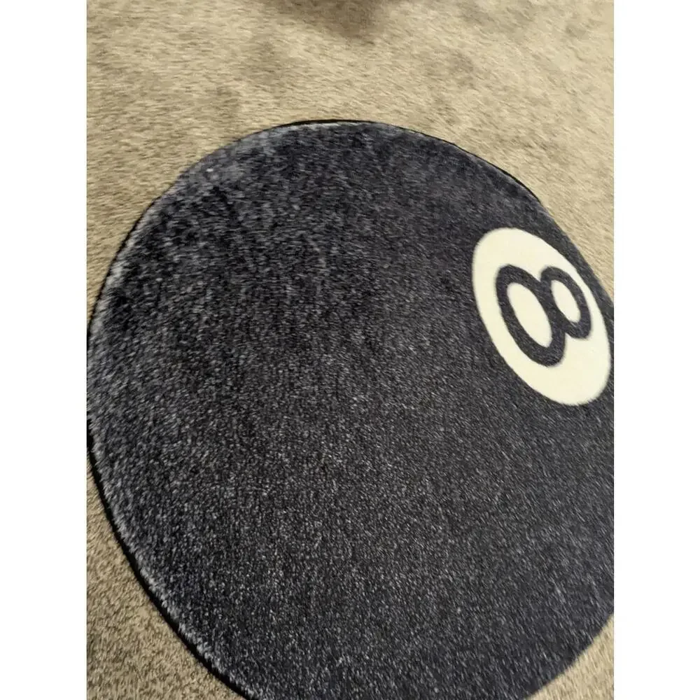 NEW 8 Ball Tufted Rug Large Black & White 30